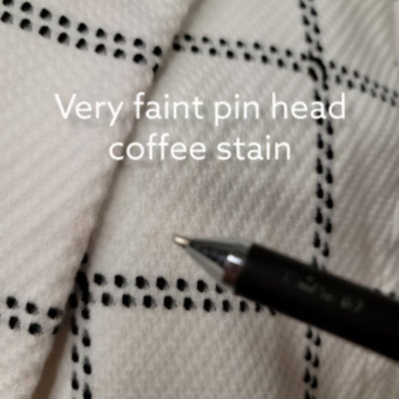 Women's White & Black Long Sleeve Collared Button Down Blazer Top Size One - Picture 4 of 5